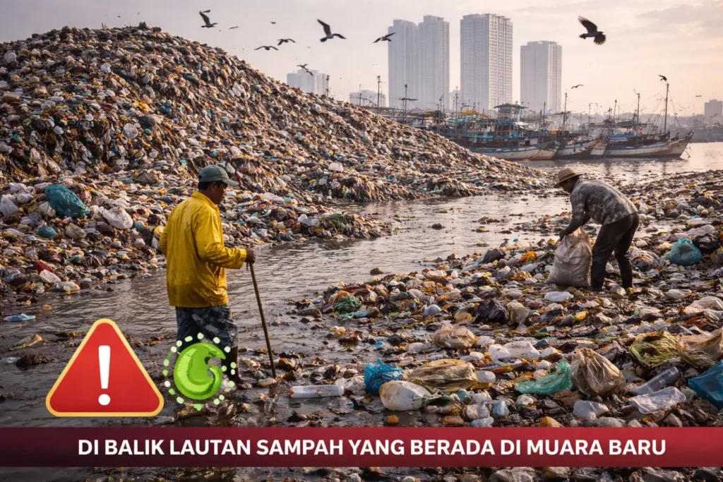 Di Balik Lautan Sampah Yang Berada Di Muara Baru, Bukan Cuma Penyakit Kulit